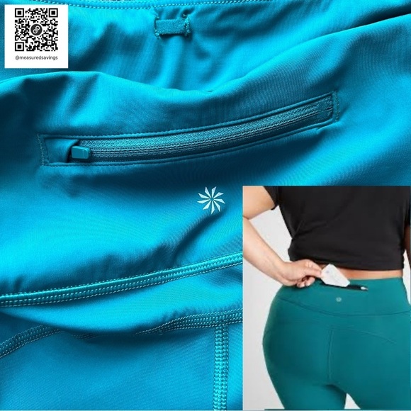 Athleta [2X - NWT] Lightning Stash 7/8 Tights Leggings in Teal - Picture 4 of 8